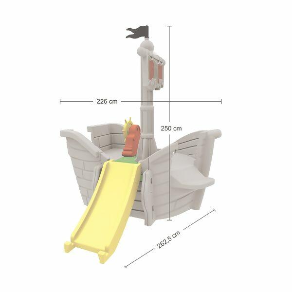 navio pirata com medidas